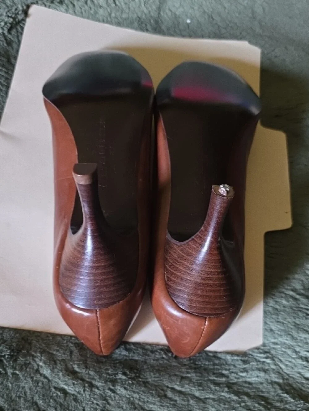 Anne Klein Women's Brown Leather Penny Loafers